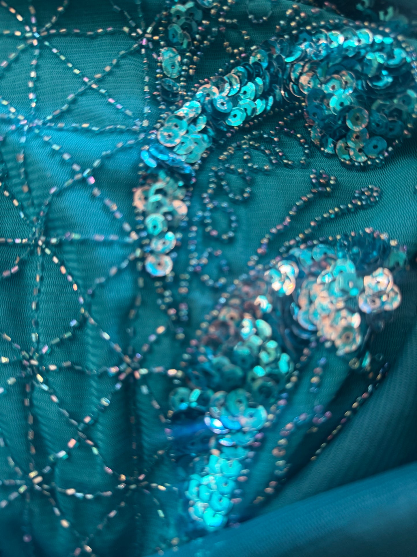 Mesh beaded dress