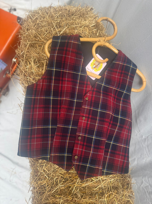 Tartan reversible vest