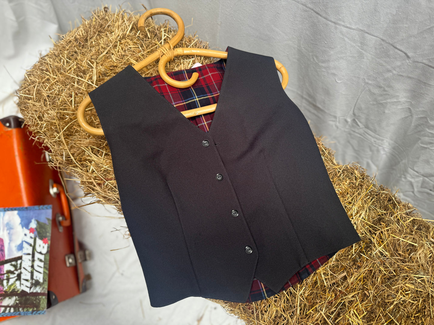 Tartan reversible vest